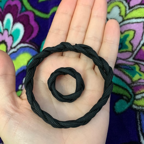 Black Paracord Braided Bracelet and Ring - Picture 12 of 12